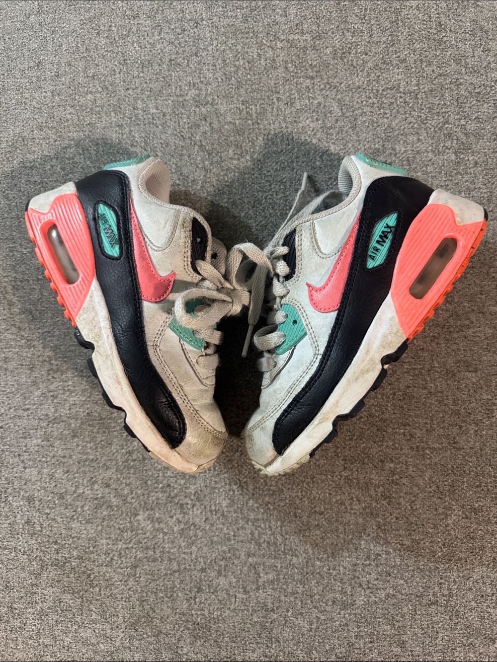 Nike Kids Colorblock Air Max Sneakers - Coral Pink, Mint & Black